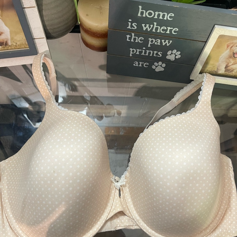 Victoria's Secret Cream Polka Dot Bra